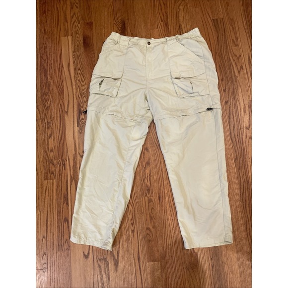 L.L. Bean Other - LL Bean Men's Convertible Pants Tan Lined 100% Nylon Fisherman Hiking Size XL